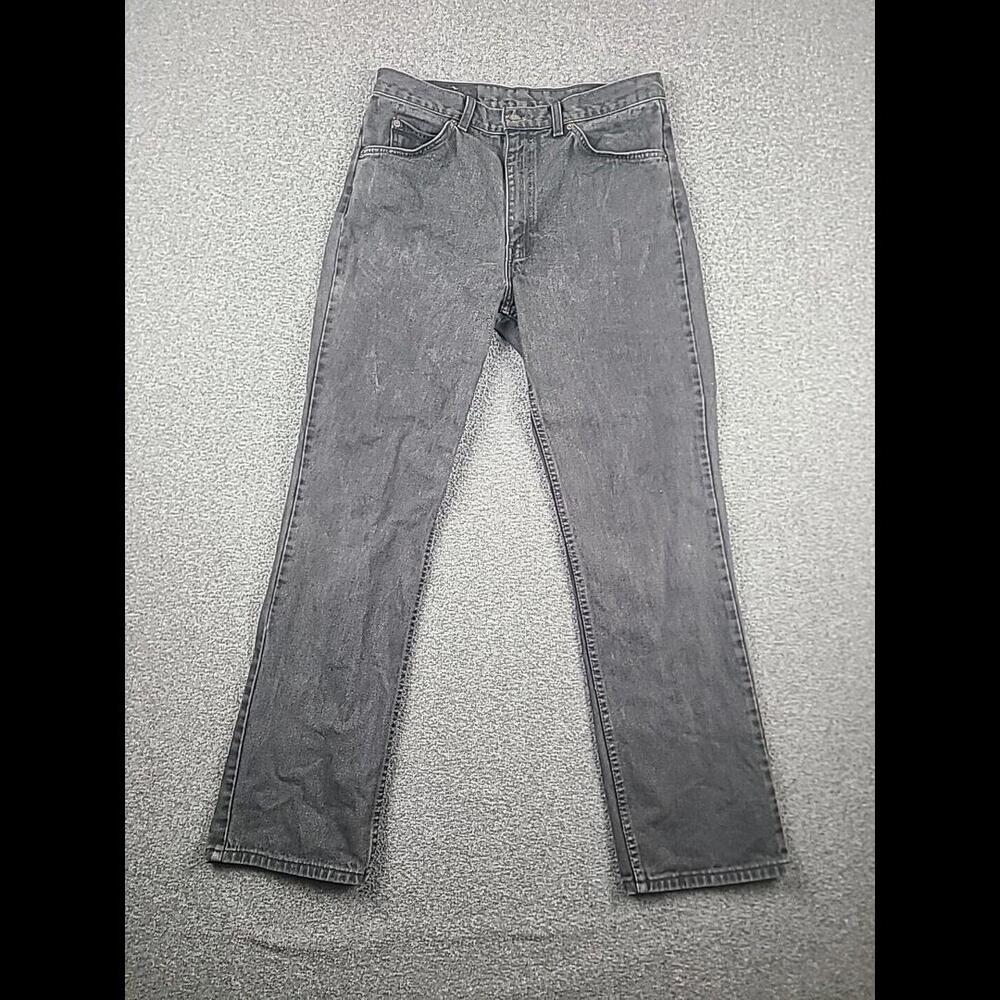 Vintage Levi's 619 Orange Tab Straight Leg Jeans Med Wash Black Size 32x31 90s